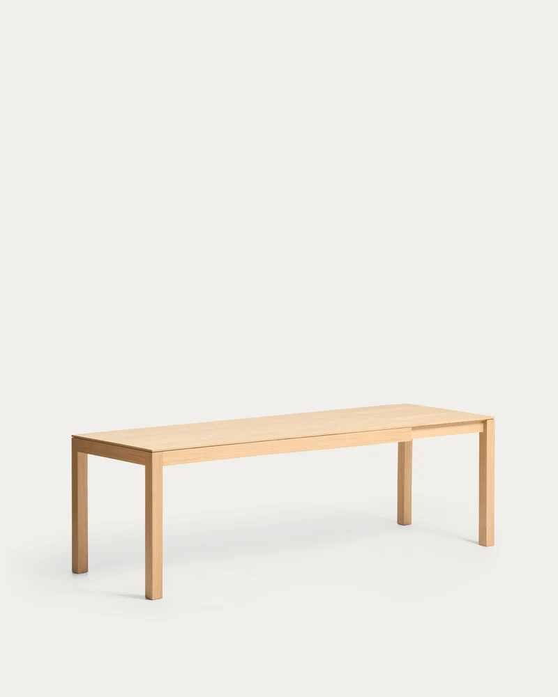 Ausziehtisch Narevi aus Eichenfurnier mit naturfarbenem Finish 210 (270) x 100 cm
