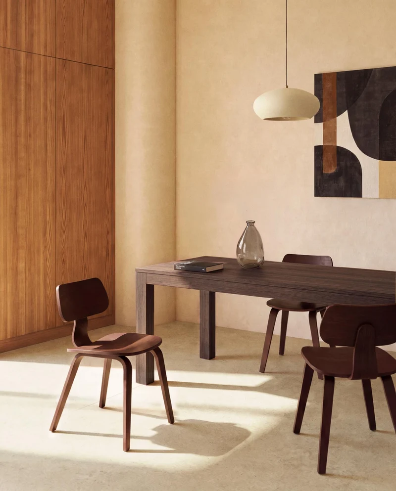 Ausziehtisch Narevi aus Eichenfurnier mit Walnuss-Finish 130 (190) x 80 cm