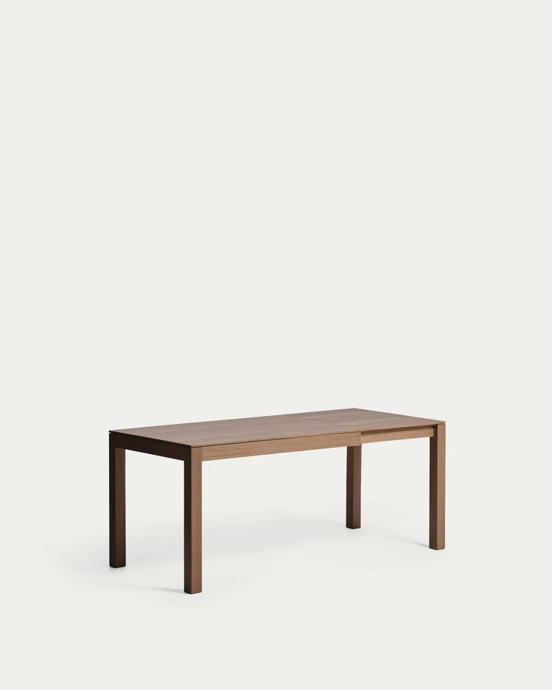 Ausziehtisch Narevi aus Eichenfurnier mit Walnuss-Finish 130 (190) x 80 cm