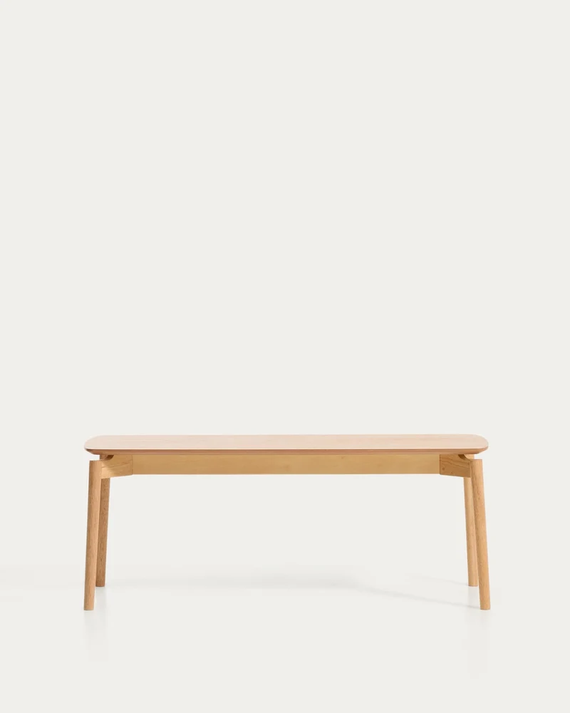 Bank Evera aus Eichenfurnier mit naturfarbenem Finish, 122 cm