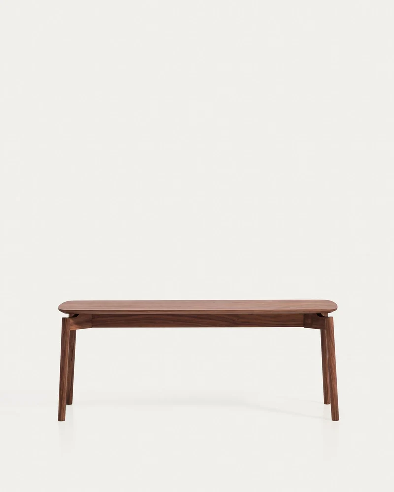 Bank Evera aus Eichenfurnier mit Nussbaumfinish, 122 cm