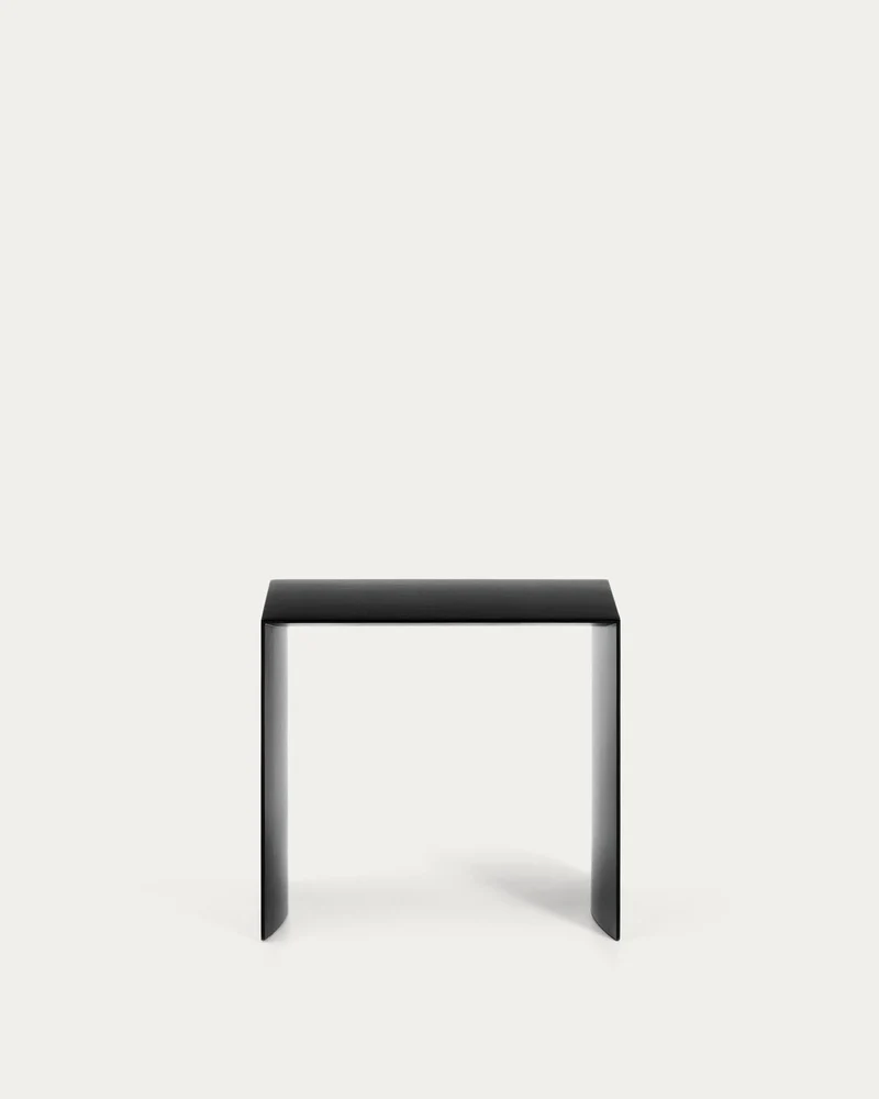 Beistelltisch Litto aus schwarz lackiertem MDF 55 x 40 cm