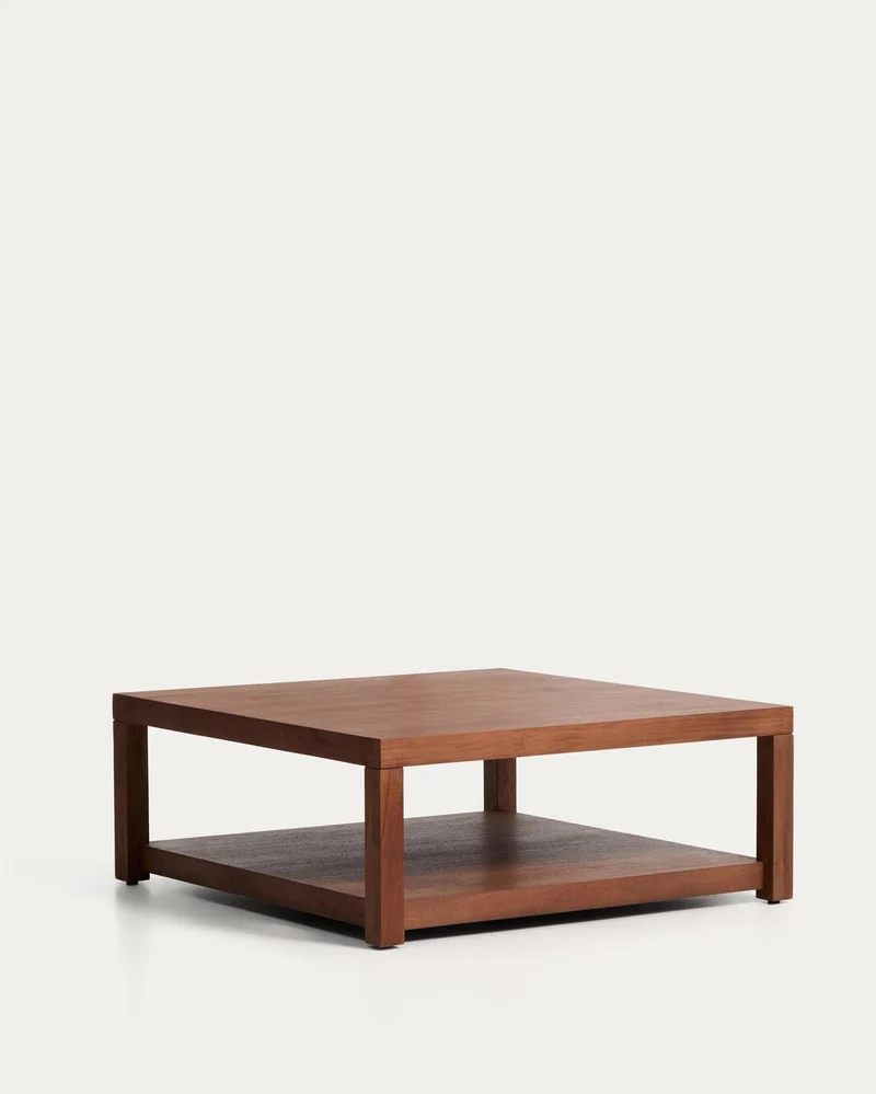 Beistelltisch Norani aus massivem Akazienholz und Akazienfurnier 90 x 90 cm