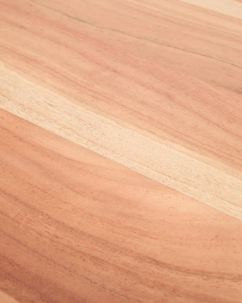 Tisch Uxue aus massivem Akazienholz mit Beinen aus schwarzem Stahl 180 x 90 cm