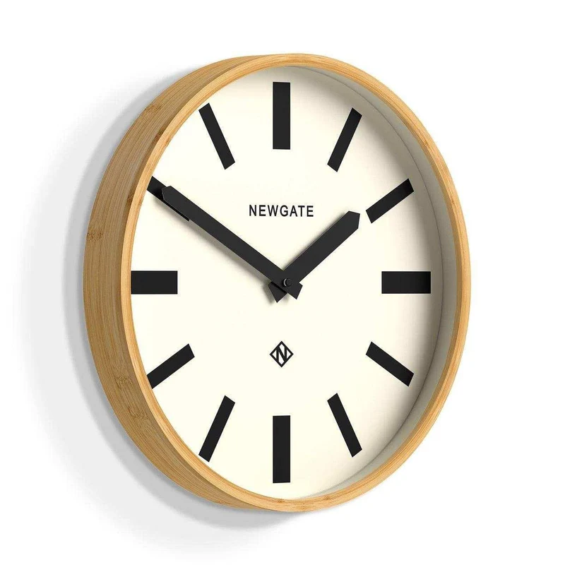 Mauritius Bold wandklok – bamboe – Ø 38 cm