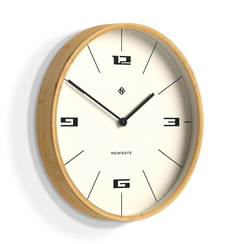 Mauritius Lines wandklok – bamboe – Ø 38 cm