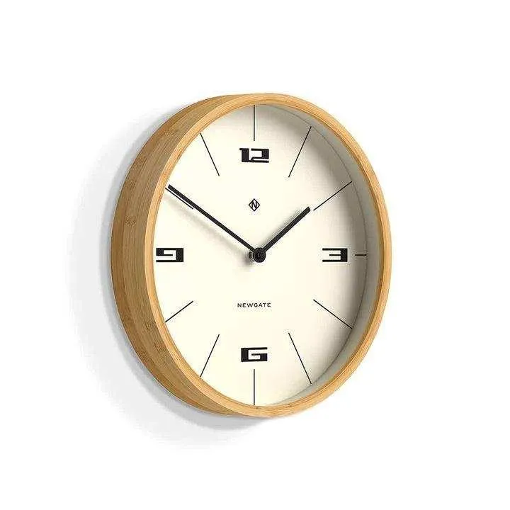 Bali Lines wandklok – bamboe – Ø 30 cm