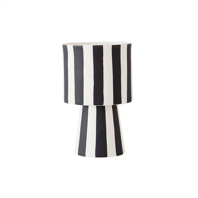 Toppu pot zwart/wit 15cm