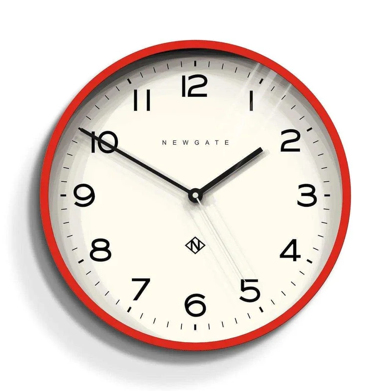 Echo Number Three wandklok – rood – Ø 37 cm