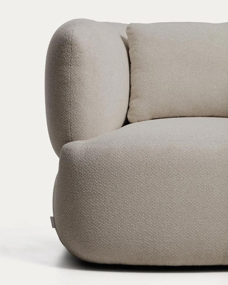 Schwer entflammbarer Drehsessel Martina mit Kissen in Chenille in Steinton FSC Mix Credit