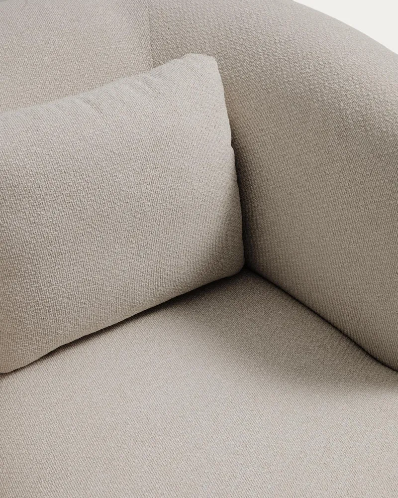 Schwer entflammbarer Drehsessel Martina mit Kissen in Chenille in Steinton FSC Mix Credit