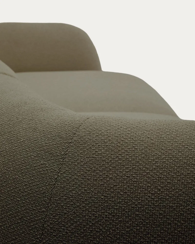 Schwer entflammbares 2-Sitzer-Modularsofa Martina mit Chenille und Chaiselongue links in G