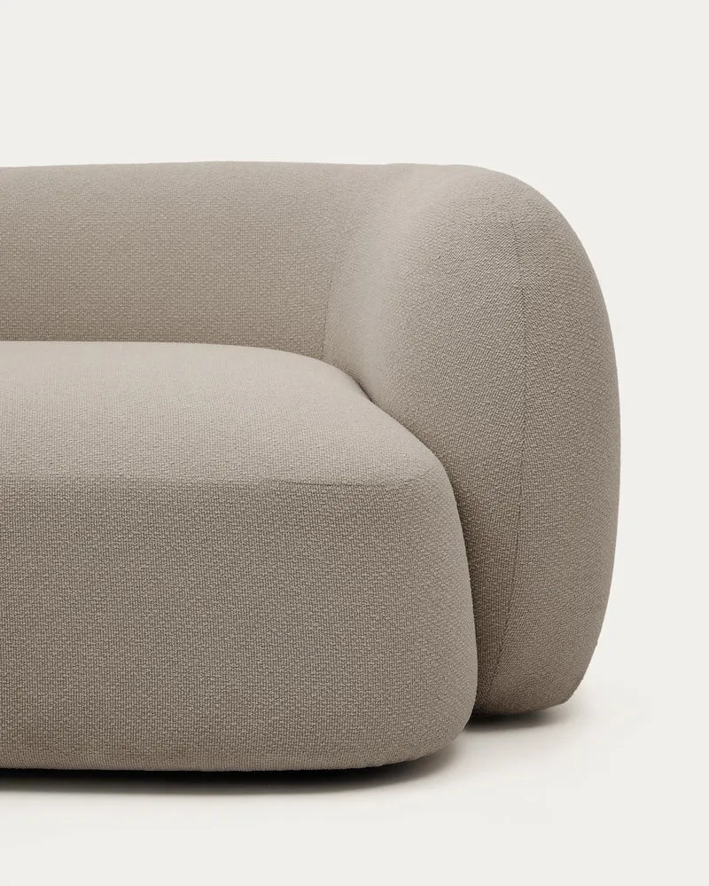 Schwer entflammbares 2-Sitzer-Modularsofa Martina mit Chenille und Chaiselongue links in S