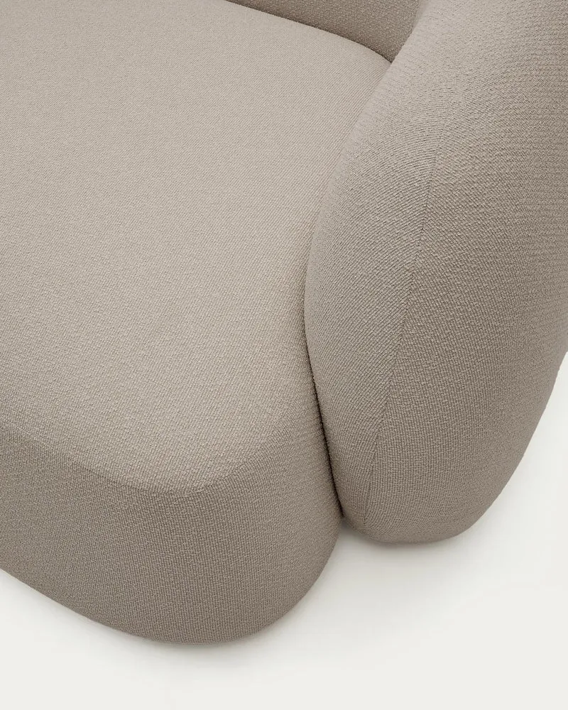 Schwer entflammbares 2-Sitzer-Modularsofa Martina mit Chenille und Chaiselongue links in S