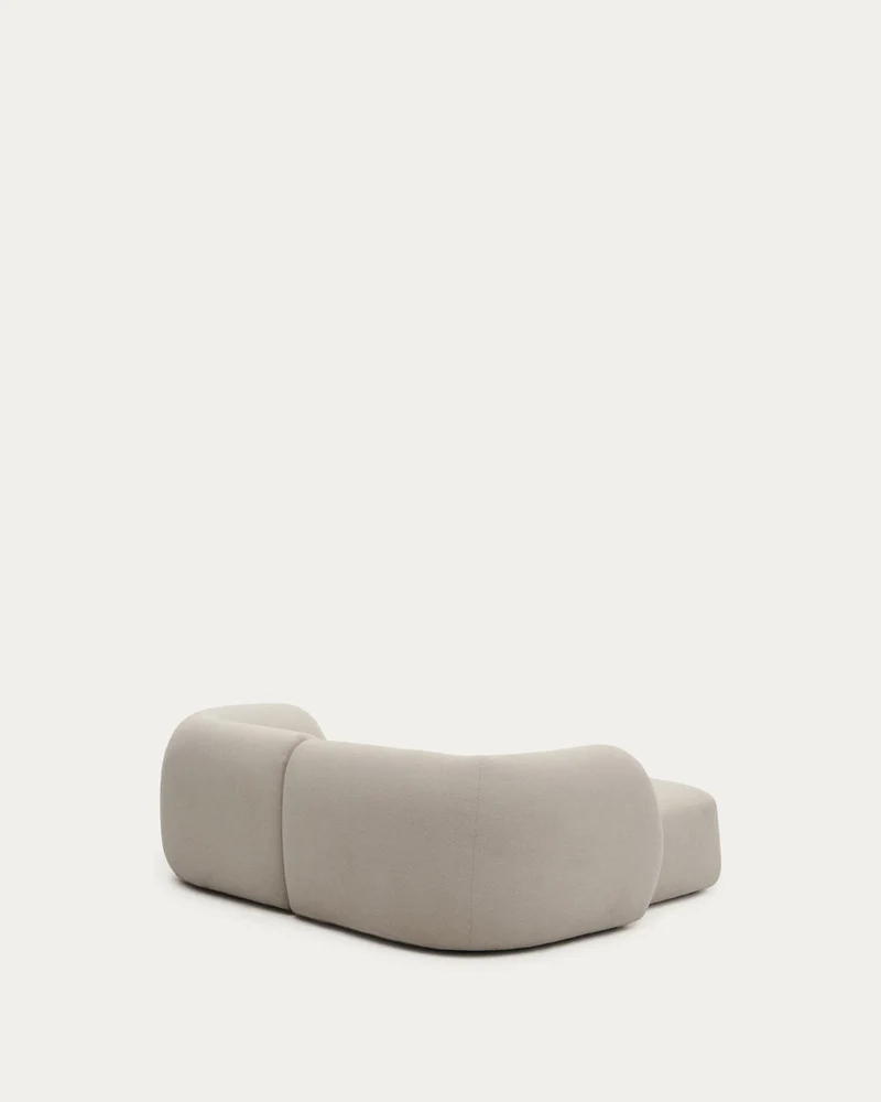 Schwer entflammbares 2-Sitzer-Modularsofa Martina mit Chenille und Chaiselongue links in S