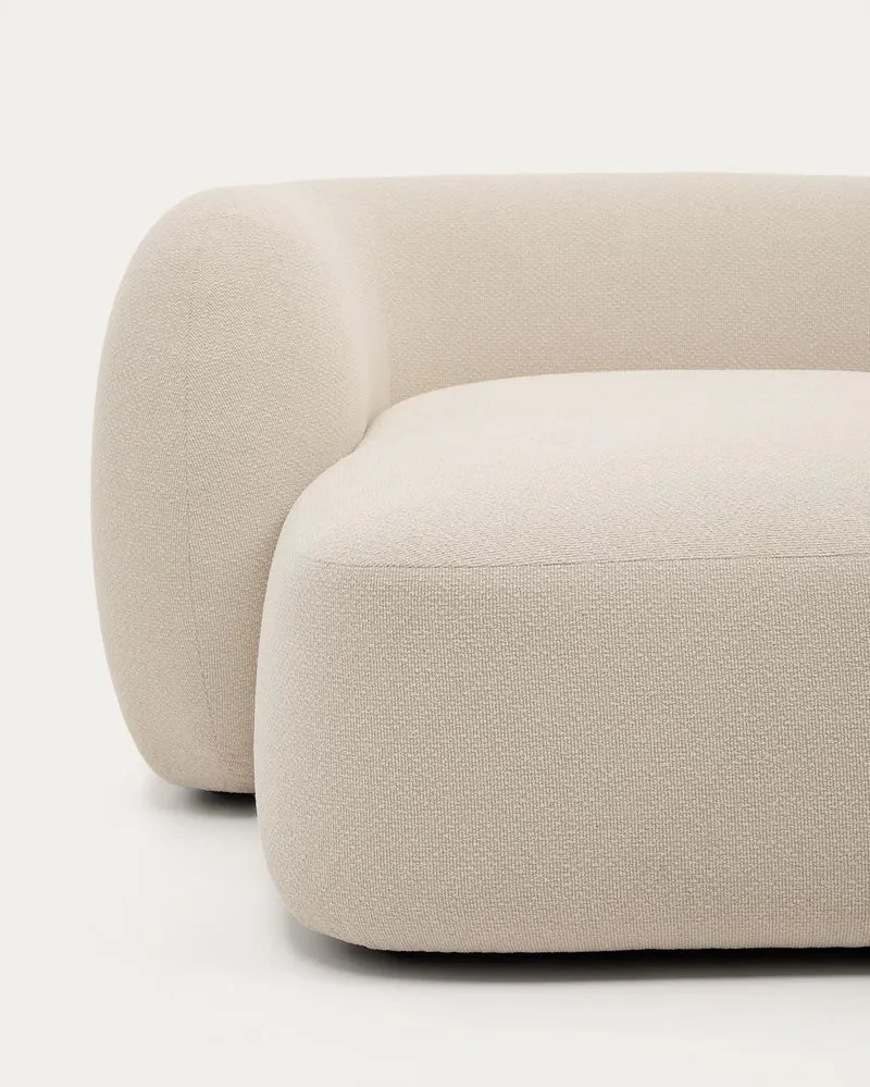 Schwer entflammbares 2-Sitzer-Modularsofa Martina mit Chenille und Chaiselongue rechts in