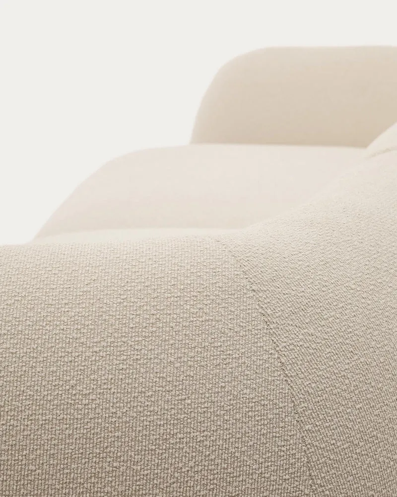 Schwer entflammbares 2-Sitzer-Modularsofa Martina mit Chenille und Chaiselongue rechts in