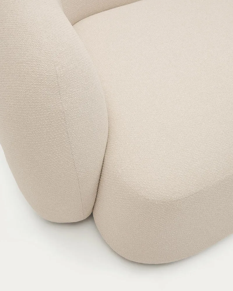 Schwer entflammbares 2-Sitzer-Modularsofa Martina mit Chenille und Chaiselongue rechts in
