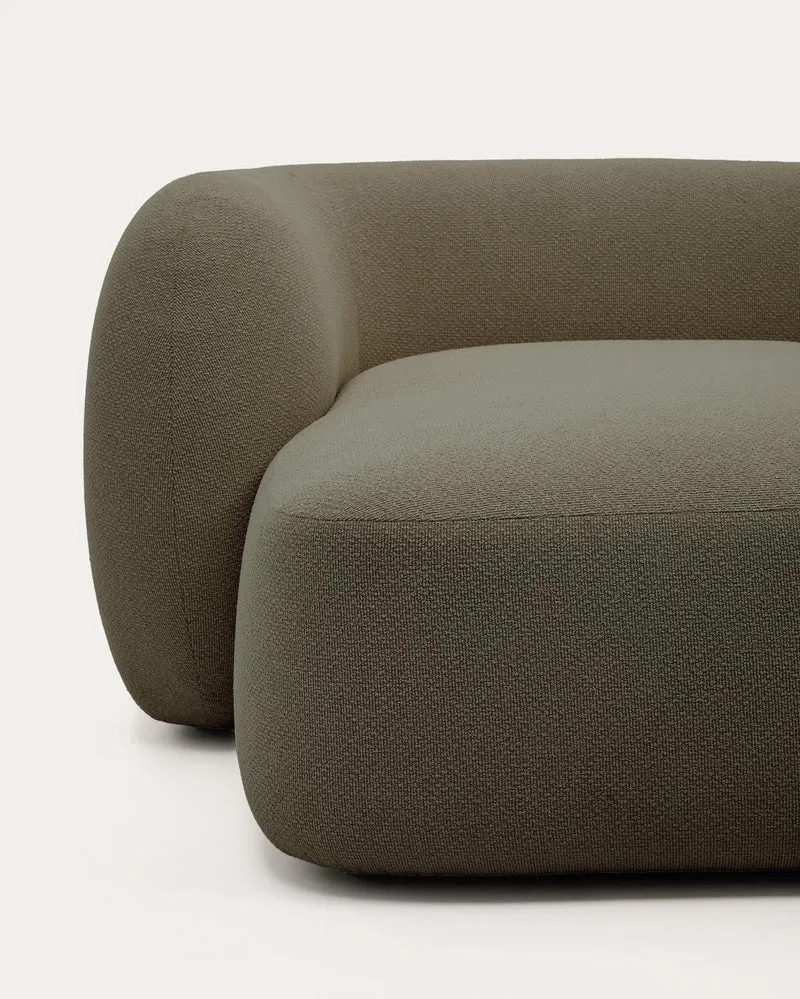 Schwer entflammbares 2-Sitzer-Modularsofa Martina mit Chenille und Chaiselongue rechts in