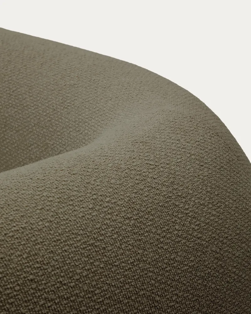 Schwer entflammbares 2-Sitzer-Modularsofa Martina mit Chenille und Chaiselongue rechts in