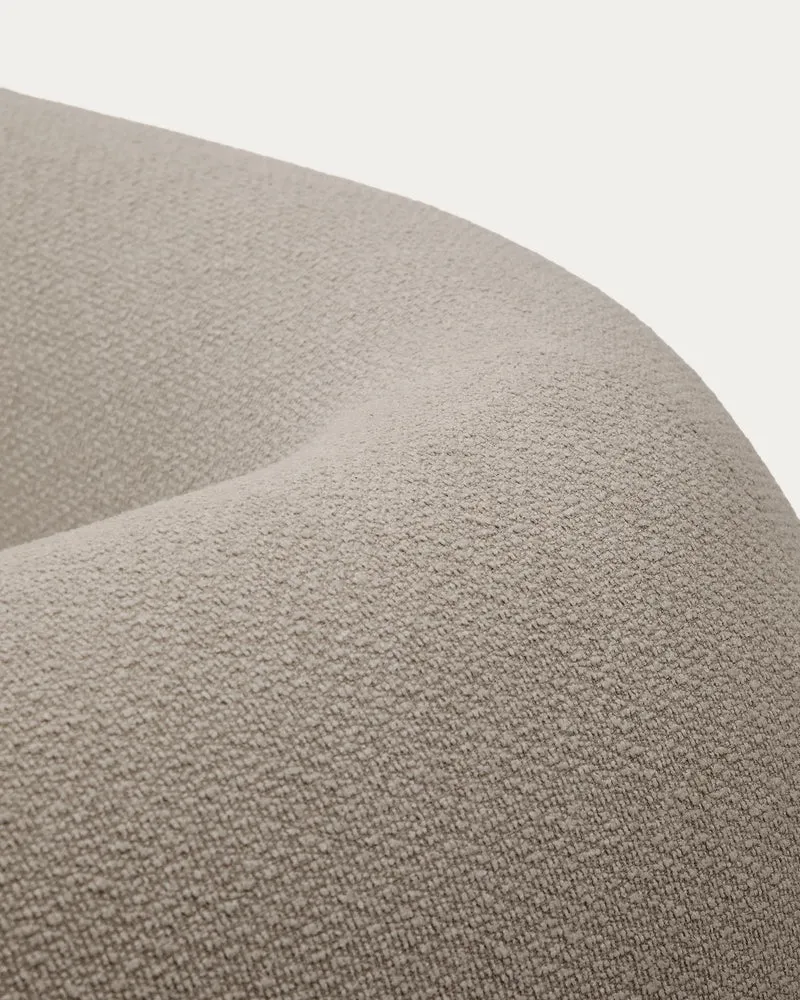 Schwer entflammbares 2-Sitzer-Modularsofa Martina mit Chenille und Chaiselongue rechts in