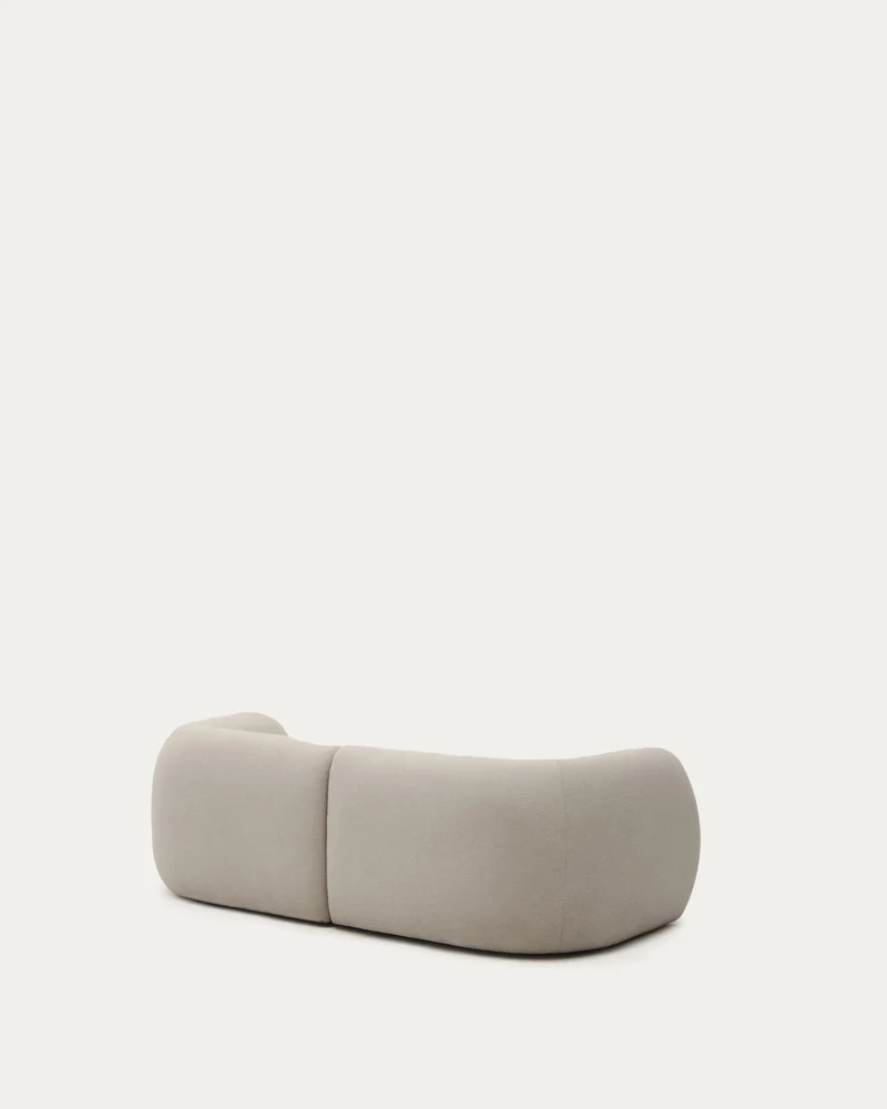Schwer entflammbares 2-Sitzer-Modularsofa Martina mit Chenille und Chaiselongue rechts in