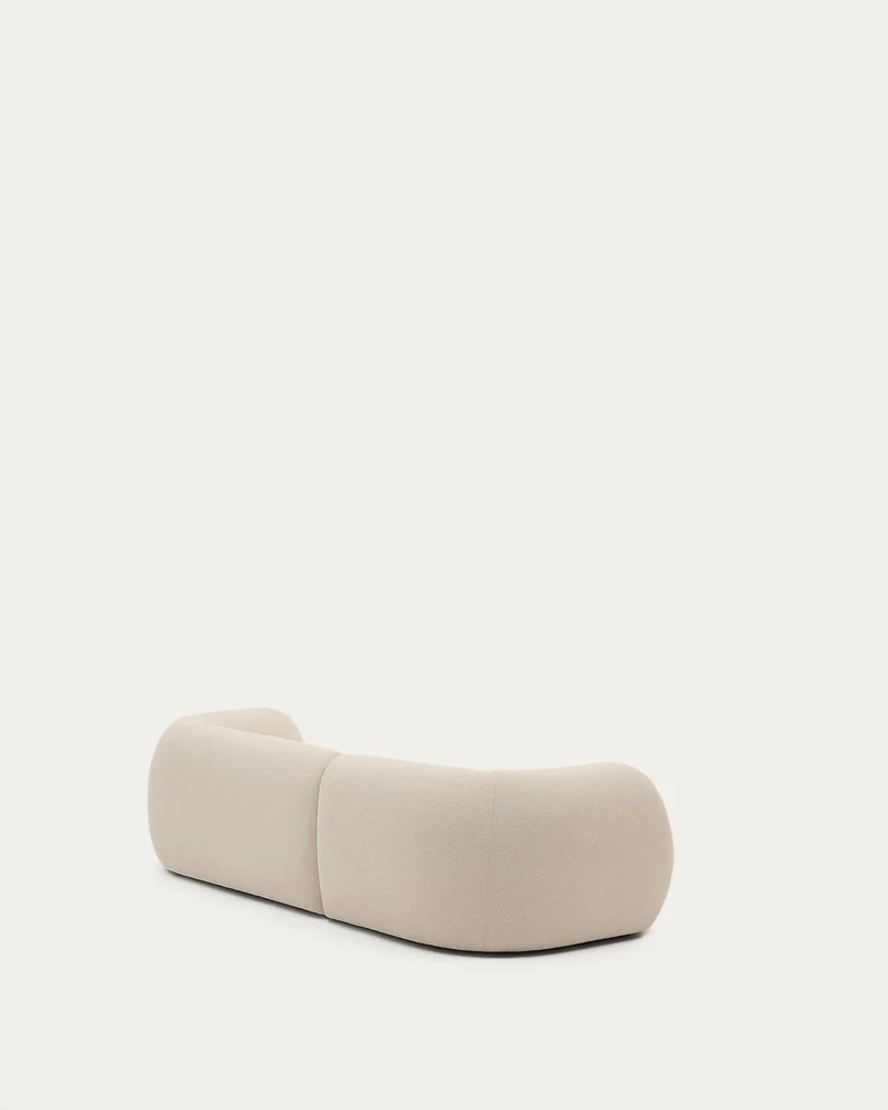 Schwer entflammbares 3-Sitzer-Modularsofa Martina mit Chenille und Chaiselongue rechts in