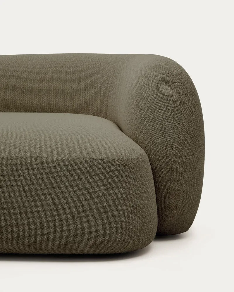 Schwer entflammbares 4-Sitzer-Modularsofa Martina mit Chenille und Chaiselongue links in G
