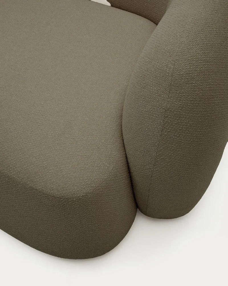 Schwer entflammbares 4-Sitzer-Modularsofa Martina mit Chenille und Chaiselongue links in G