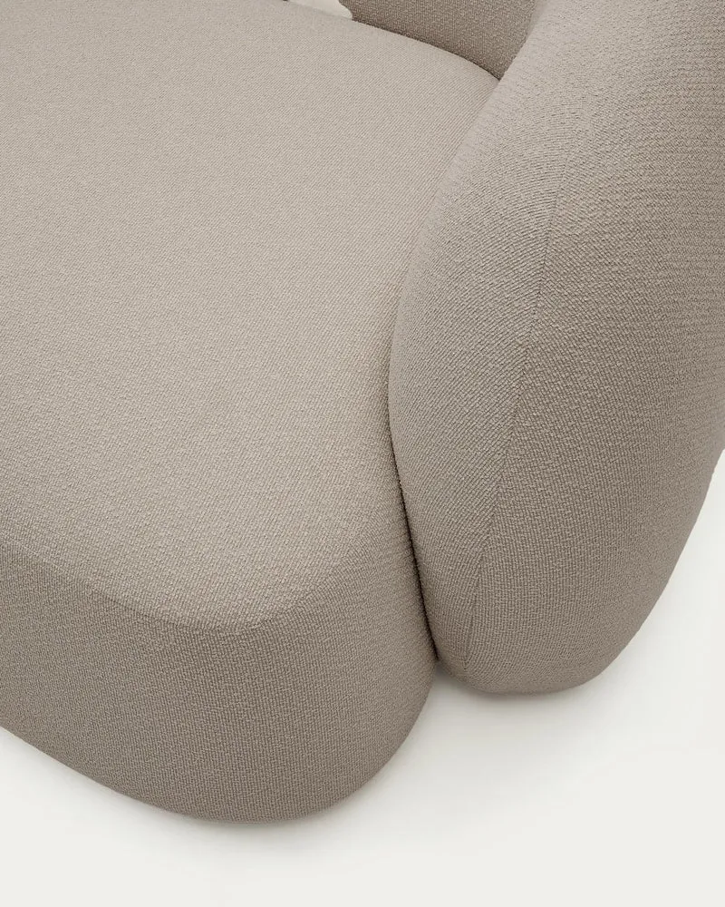 Schwer entflammbares 4-Sitzer-Modularsofa Martina mit Chenille und Chaiselongue links in S