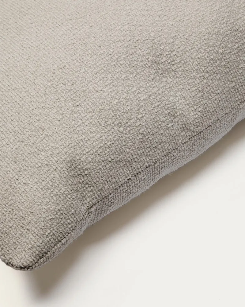 Schwer entflammbares Kissen Martina in Chenille in Steinton 60 x 52 cm