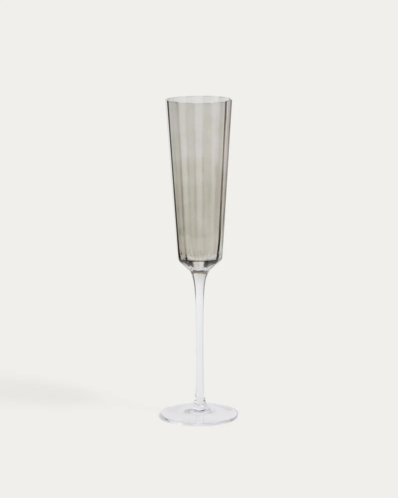Sektglas Clarien aus grauem Glas, 18 cl