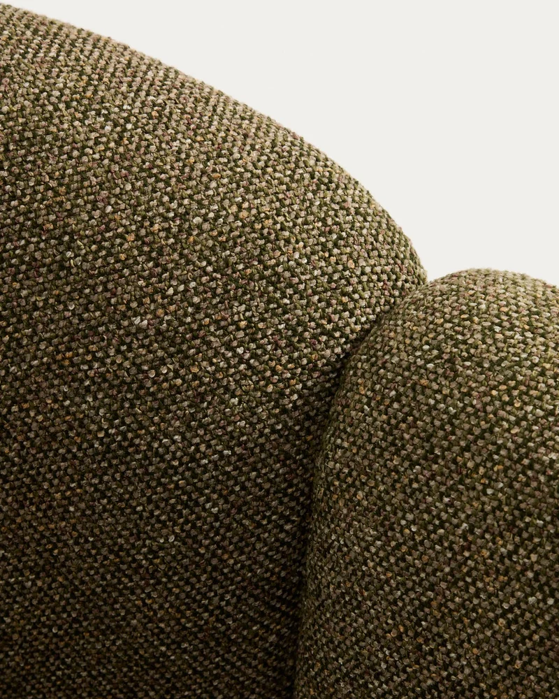 Sessel Corvena aus Chenille in Olivgrün FSC-Mix-Kredit 98 cm