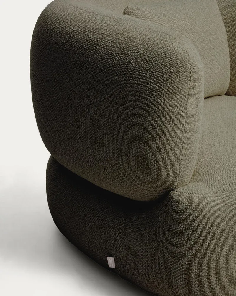 Sessel Martina mit Kissen in Chenille in Grün FSC Mix Credit