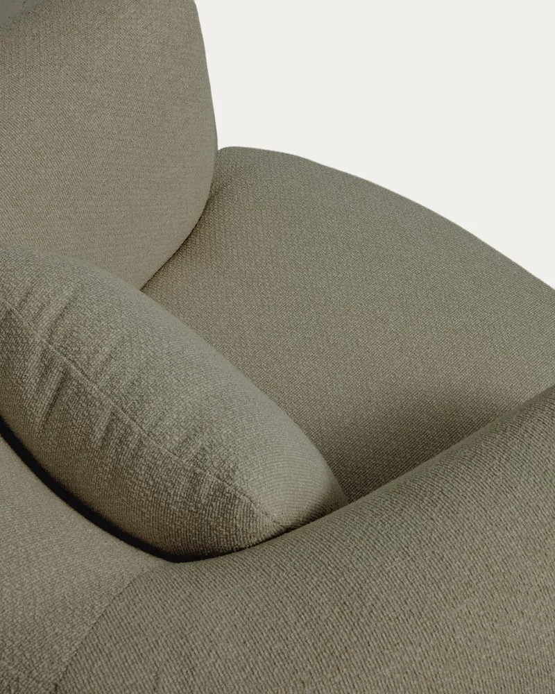 Sessel Martina mit Kissen in Chenille in Grün FSC Mix Credit