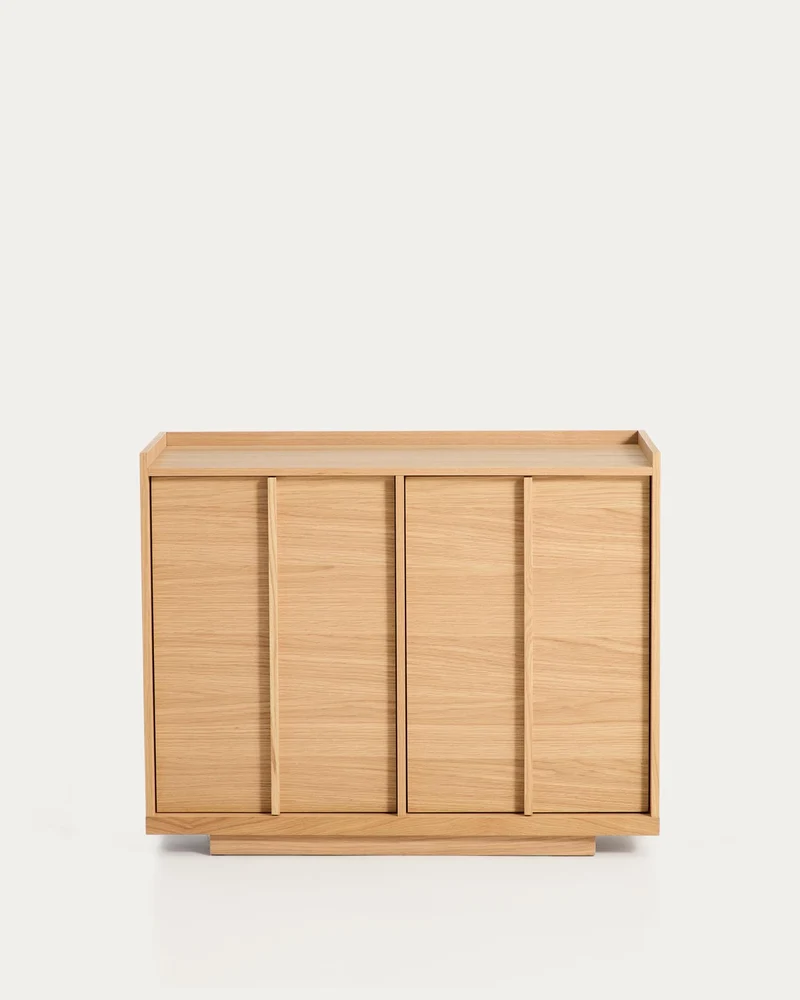 Sideboard Onix aus Eichenfurnier mit Naturton-Finish 100 x 80 cm FSC Mix Credit