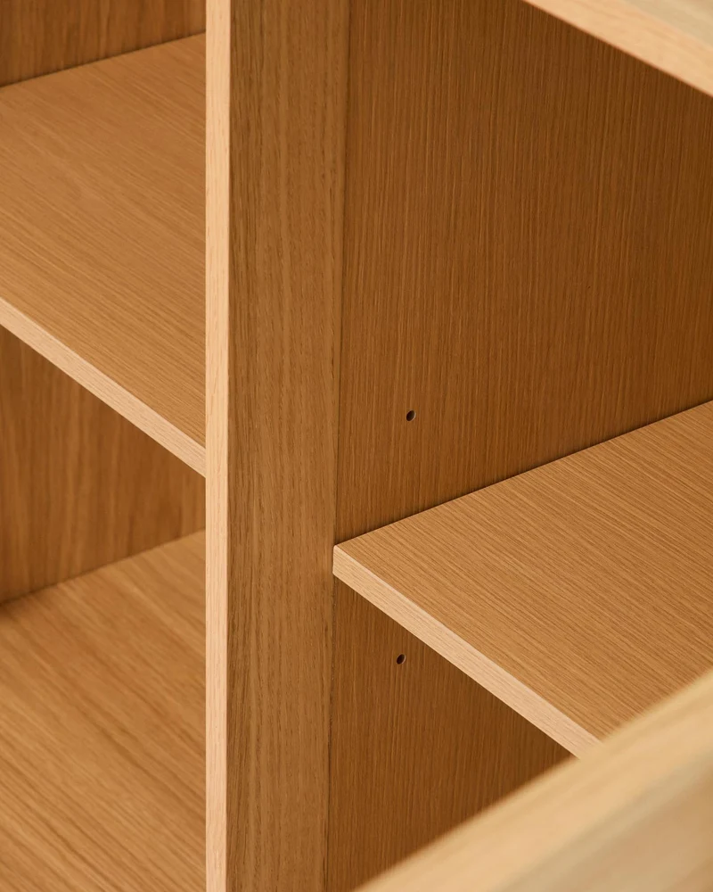 Sideboard Onix aus Eichenfurnier mit Naturton-Finish 100 x 80 cm FSC Mix Credit