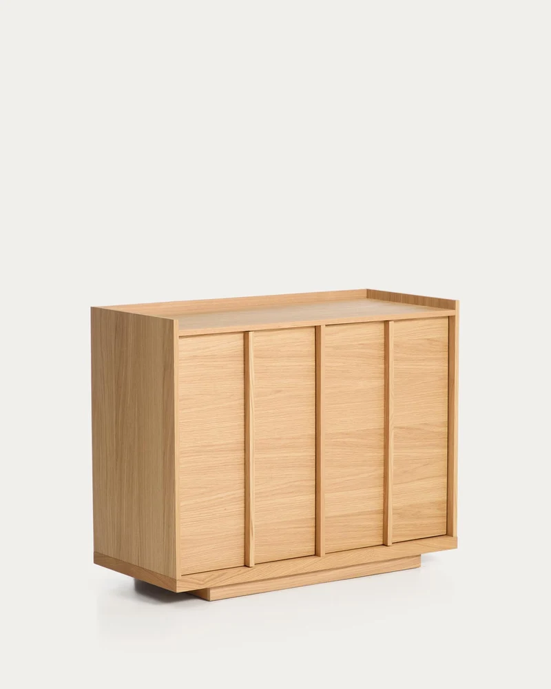 Sideboard Onix aus Eichenfurnier mit Naturton-Finish 100 x 80 cm FSC Mix Credit