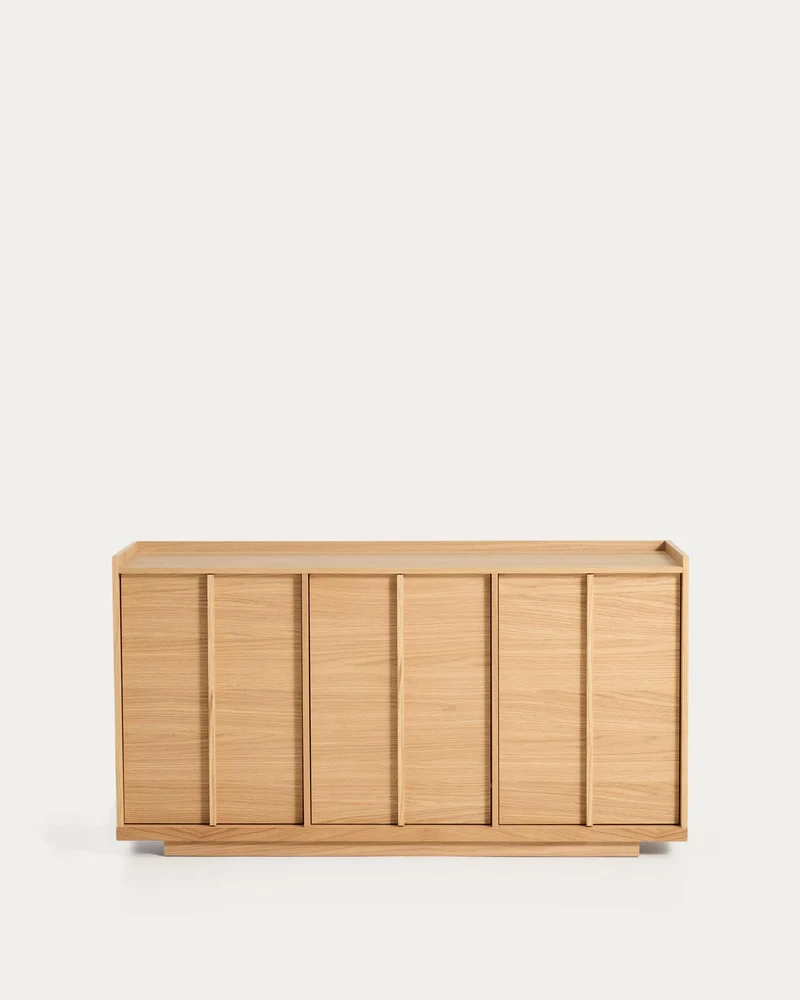Sideboard Onix aus Eichenfurnier mit Naturton-Finish 150 x 80 cm FSC Mix Credit