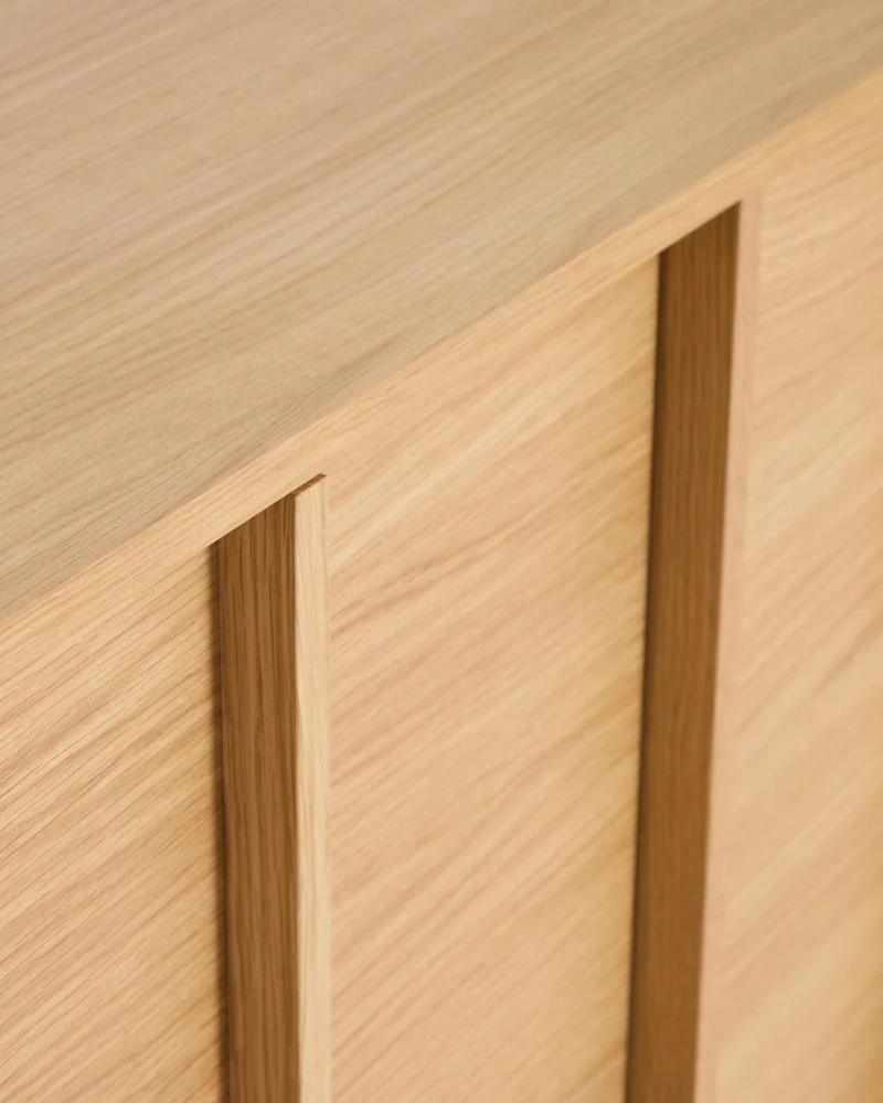 Sideboard Onix aus Eichenfurnier mit Naturton-Finish 150 x 80 cm FSC Mix Credit