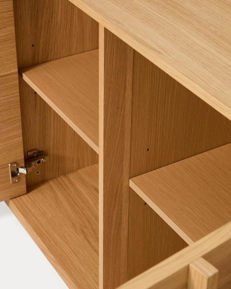 Sideboard Onix aus Eichenfurnier mit Naturton-Finish 150 x 80 cm FSC Mix Credit