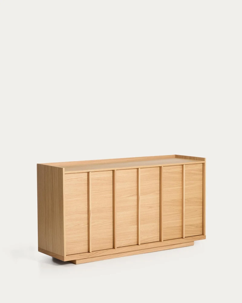 Sideboard Onix aus Eichenfurnier mit Naturton-Finish 150 x 80 cm FSC Mix Credit