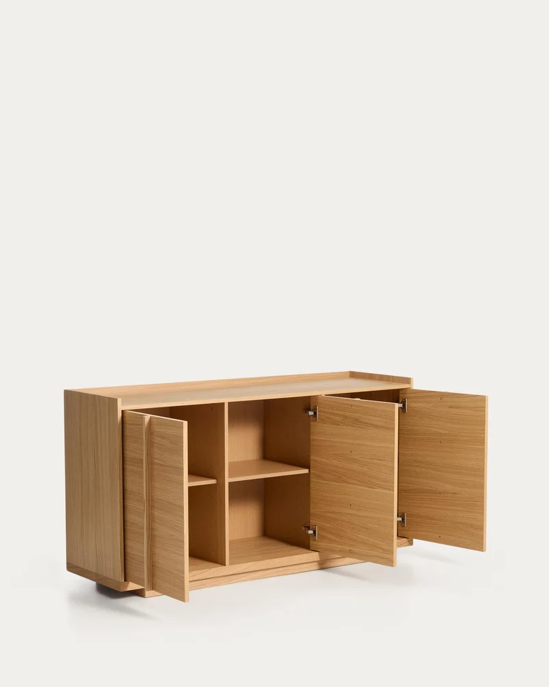 Sideboard Onix aus Eichenfurnier mit Naturton-Finish 150 x 80 cm FSC Mix Credit