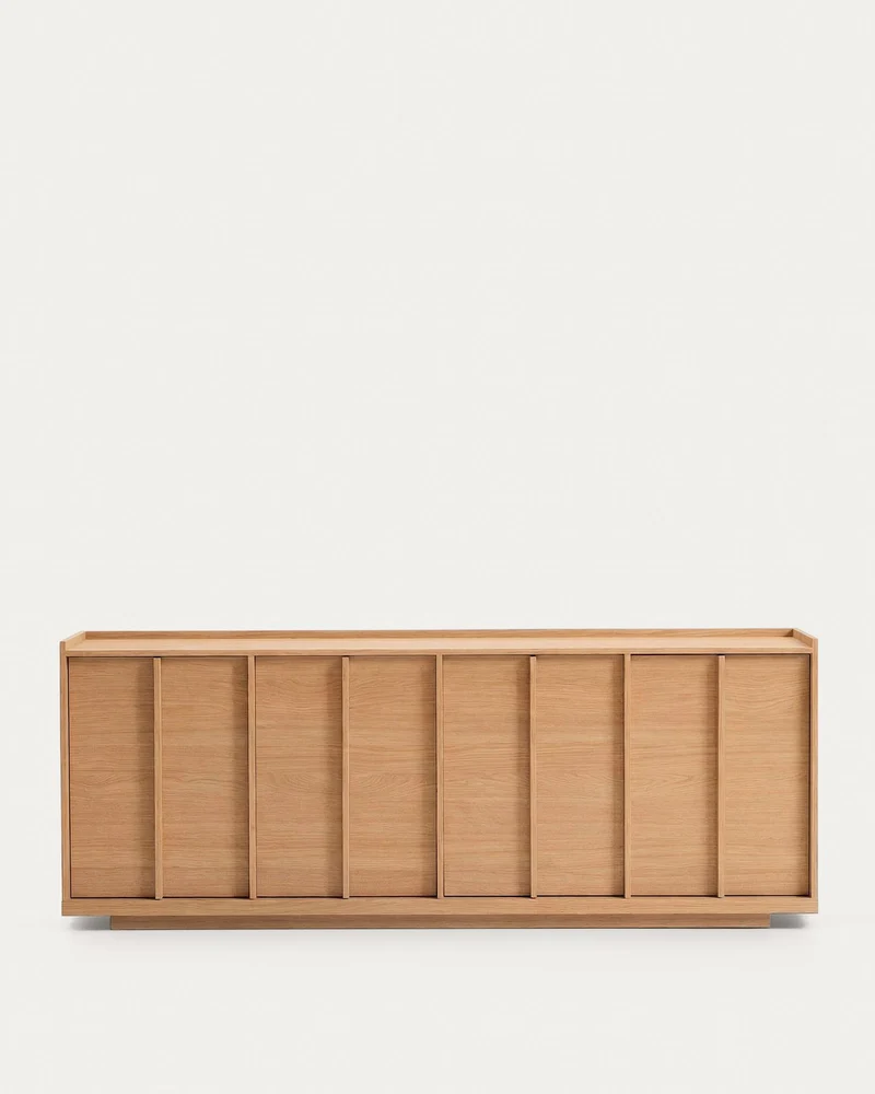 Sideboard Onix aus Eichenfurnier mit Naturton-Finish 200 x 80 cm FSC Mix Credit