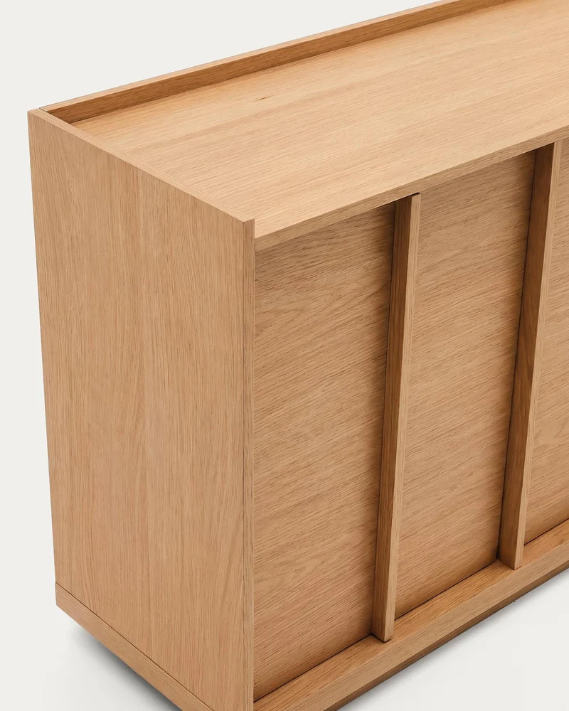 Sideboard Onix aus Eichenfurnier mit Naturton-Finish 200 x 80 cm FSC Mix Credit