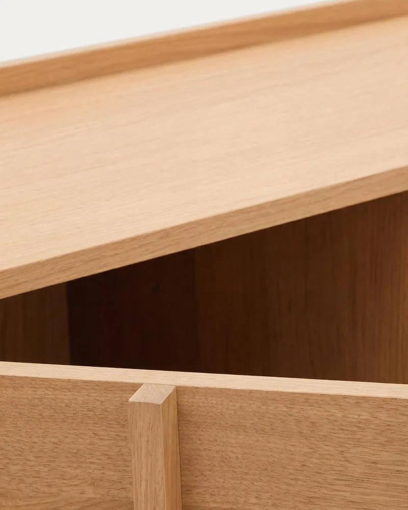 Sideboard Onix aus Eichenfurnier mit Naturton-Finish 200 x 80 cm FSC Mix Credit