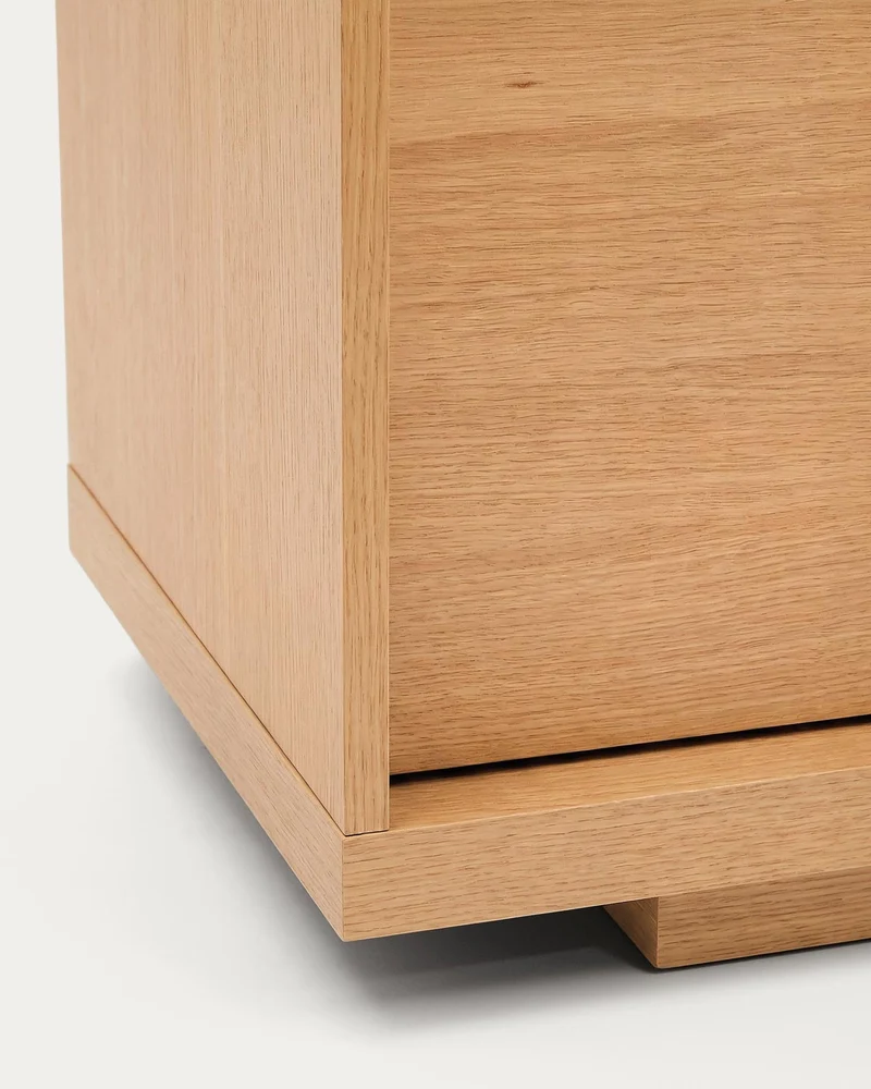 Sideboard Onix aus Eichenfurnier mit Naturton-Finish 200 x 80 cm FSC Mix Credit