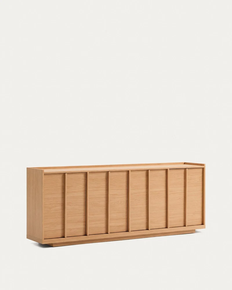 Sideboard Onix aus Eichenfurnier mit Naturton-Finish 200 x 80 cm FSC Mix Credit