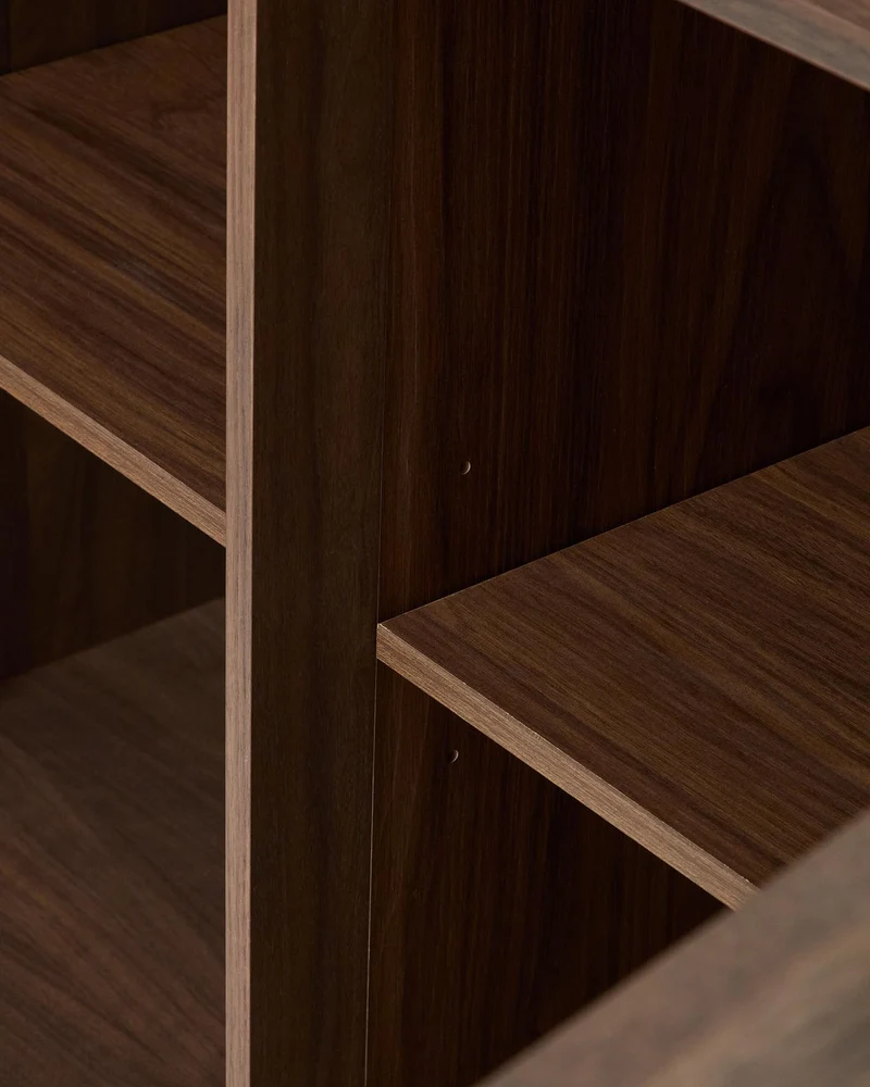 Sideboard Onix aus Walnussfurnier mit dunklem Finish 100 x 80 cm FSC Mix Credit