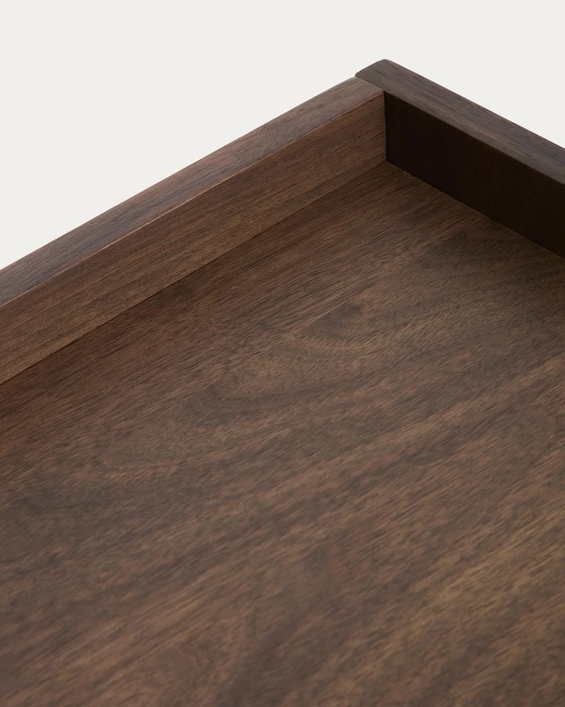 Sideboard Onix aus Walnussfurnier mit dunklem Finish 100 x 80 cm FSC Mix Credit